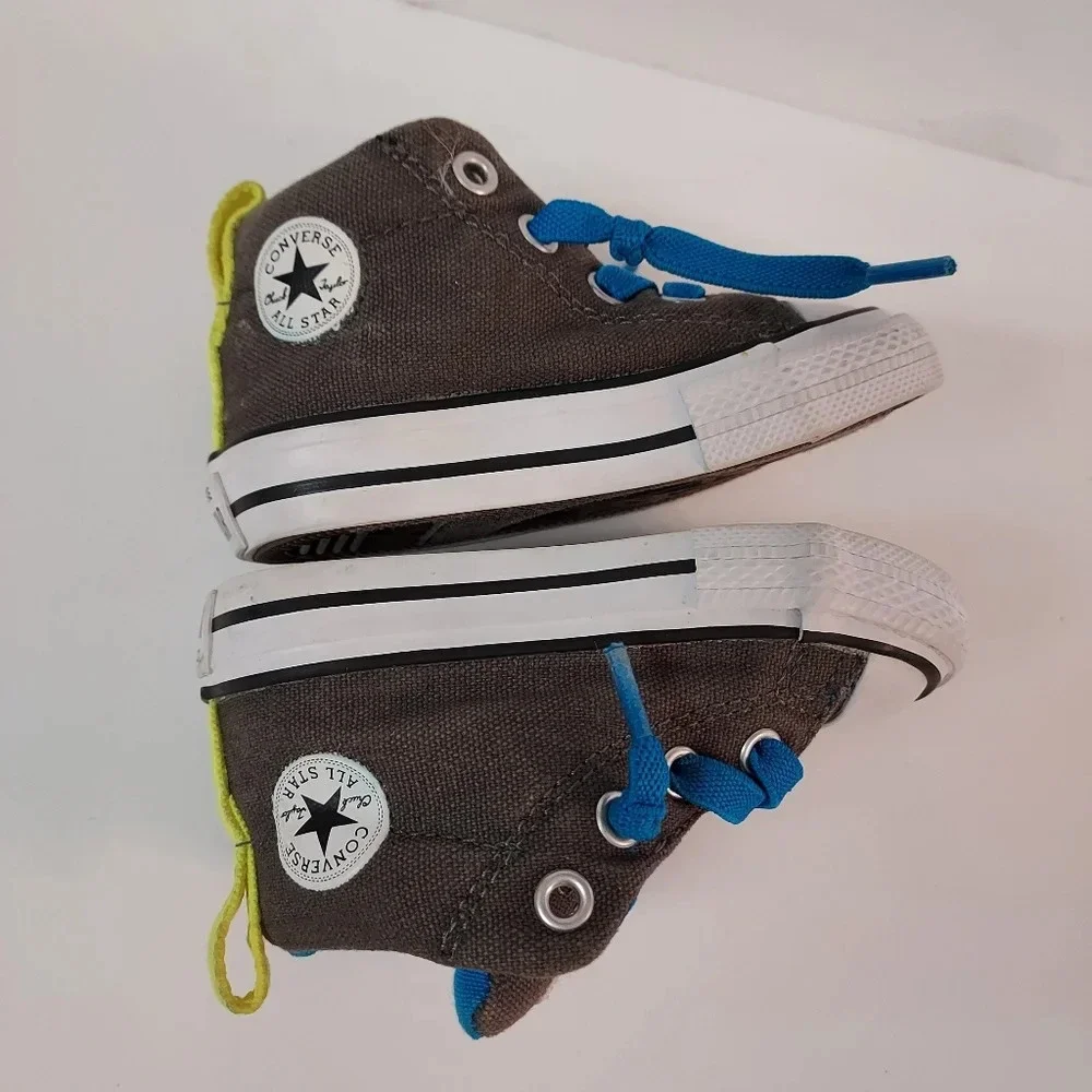 Converse All-Star Chuck Taylor Gray with Blue Laces Infant Size 4